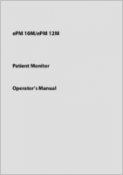 Mindray EPM 12M Patient Monitor 9203E-PA00038 Mindray EPM12M Operators Manual